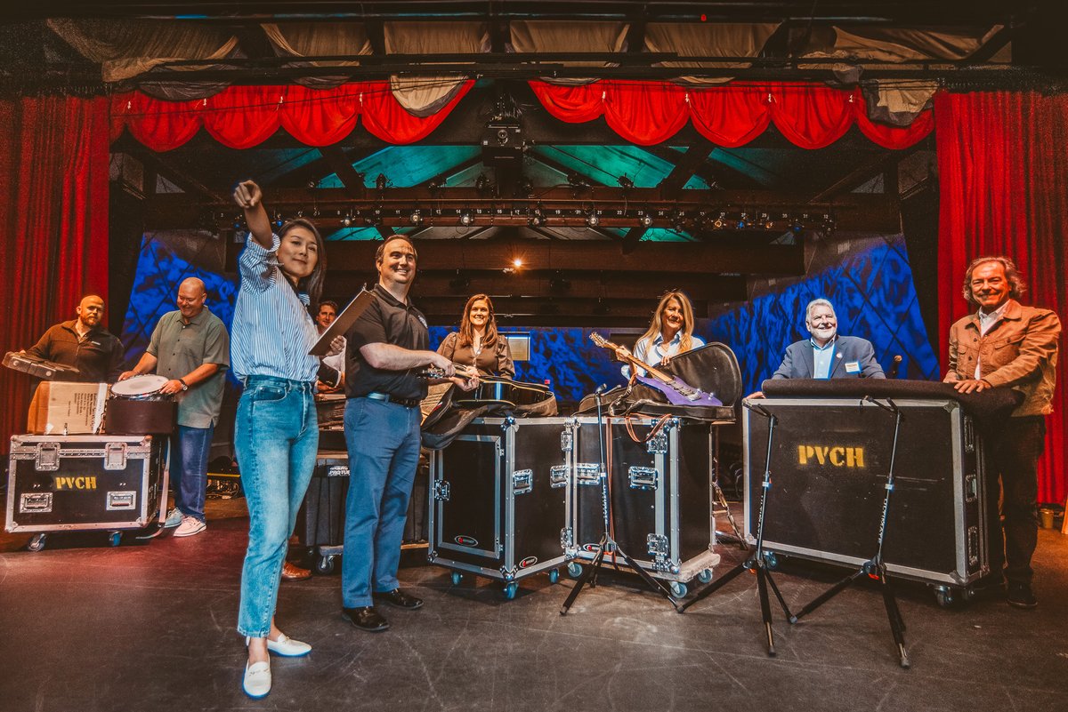 SJC Chair Sarah Arnold, Vice Chair Roy Alaimo, Commissioners Krista Keating-Joseph, and Christian Whitehurst, alongside Administrator Joy Andrews, led a ceremonial 'load out', marking the beginning of a major renovation for @pvconcerthall 🌐 bit.ly/3w40tKQ #MYSJCFL