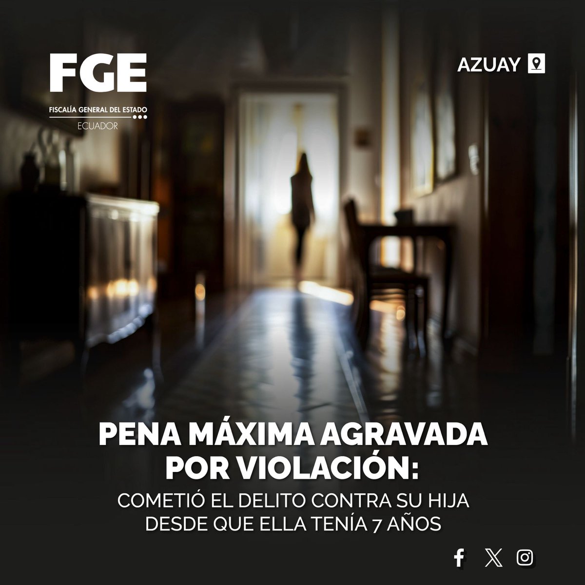 #ATENCIÓN | #Azuay: 29 años de prisión para procesado por #violación. #FiscalíaEc demostró que cometió el delito contra su hija en reiteradas ocasiones. Más información ⬇️ 🌐 acortar.link/bhVyDI