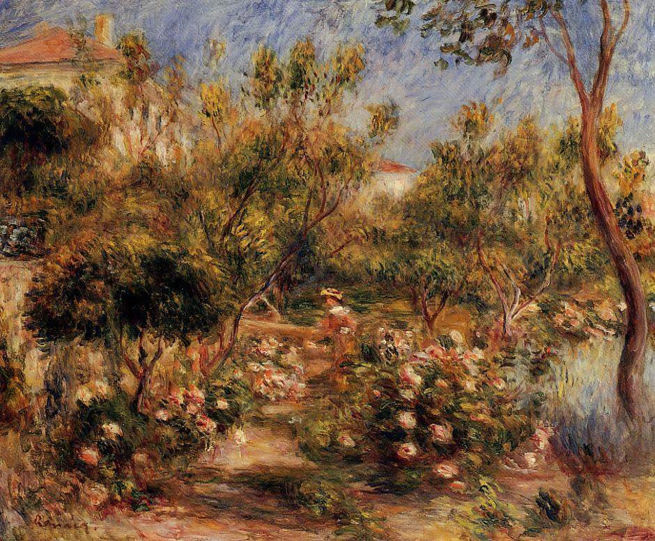 Young Woman in a Garden Cagnes wikiart.org/en/pierre-augu…