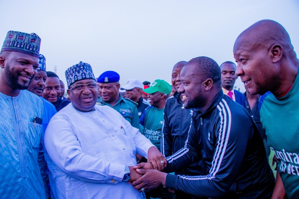 Kebbi State Governor, Comrade Dr. Nasir Idris, attended a novelty football match organized by the Nigeria Labour Congress (NLC) and the Trade Union Congress of Nigeria (TUC) to celebrate Workers' Day. The match took place at the FIFA mini Stadium in Birnin Kebbi and was between