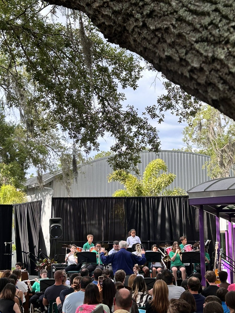 A beautiful evening for a choral and band concert under the trees. #corbettprep