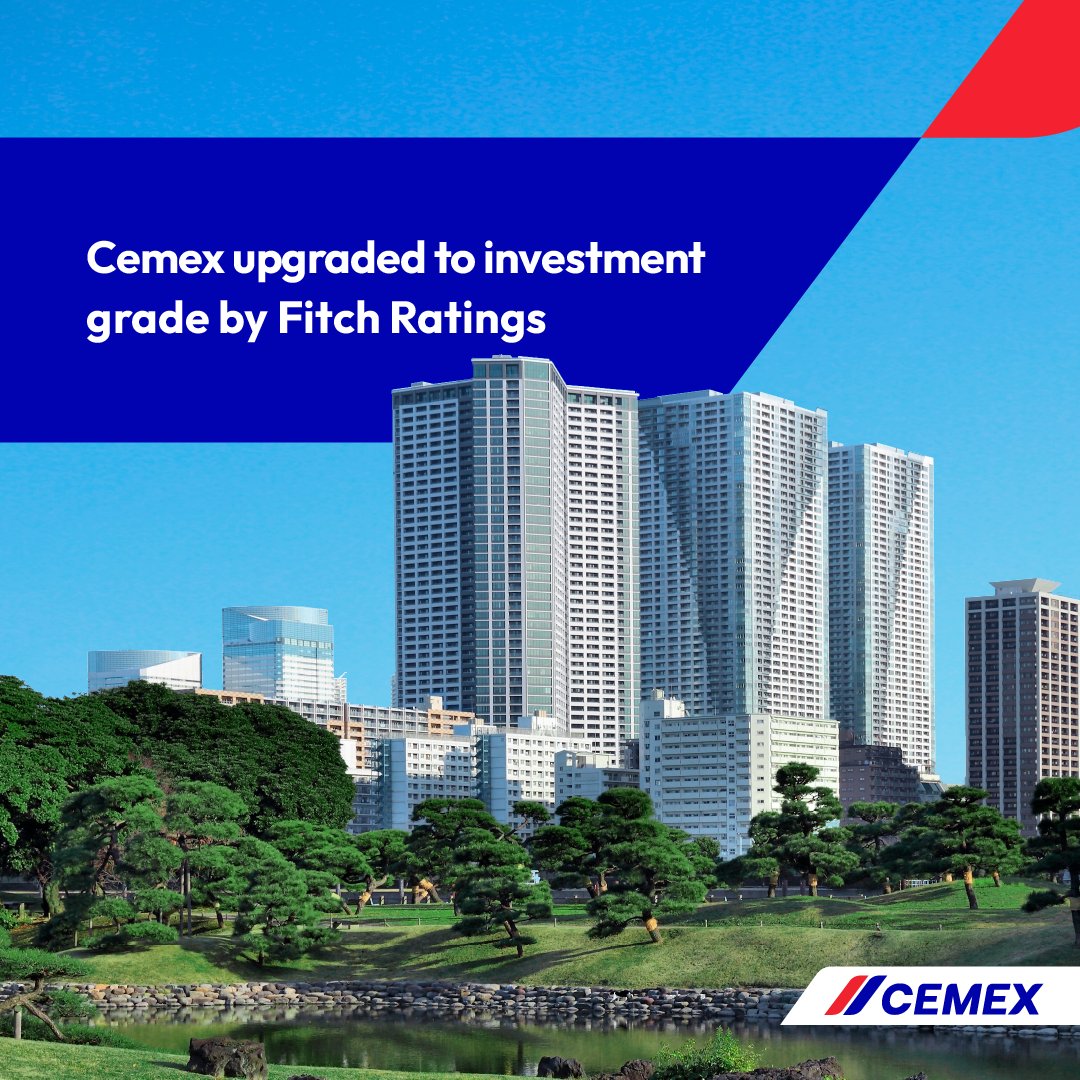 Today, Fitch Ratings upgraded our credit rating to Investment Grade (BBB-), following Standard & Poor’s upgrade announced last month. $CX Read more here: cmx.to/4divETg