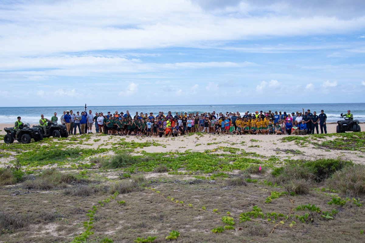 Earth Day Celebration at Barking Sands - Students from local schools visited the Pacific Missile Range Facility for the annual event. Participants cleared debris from Waiokapua Bay, highlighting the importance of Earth Day and being good stewards of the land and sea. @CNICHQ