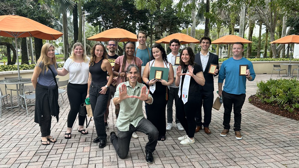 Best part of being Chair and Professor is recognizing our award-winning ⁦@UMiamiSocCrim⁩ UG & GR students here ⁦@univmiami⁩
