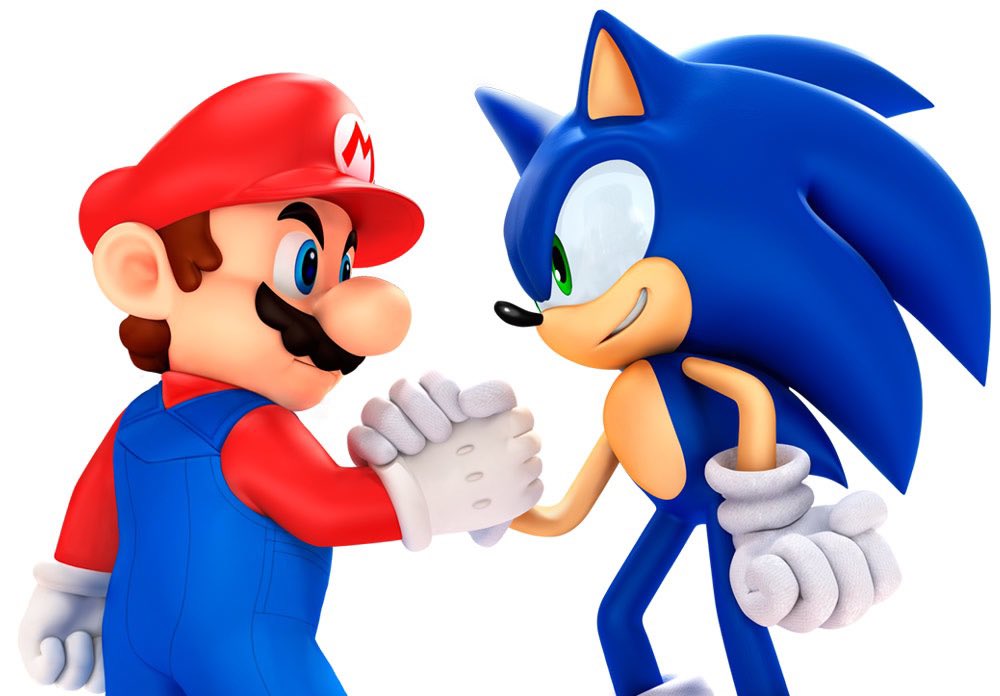 Mario and Sonic putting the past behind them. - Mario & Sonic at The Olympic Games