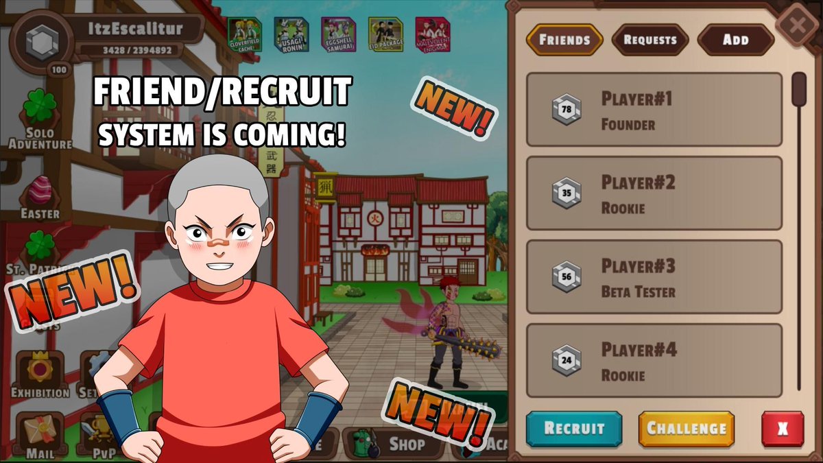 Are you ready for the next battle? Friend/recruit system is coming with the next update!

Get ready to form teams and play together!

#Tenno #ninjagame #ninja #RPG #gaming #rpggame