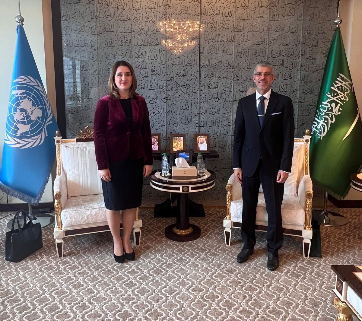 Delighted to meet with H.E. Mrs. Suela Janina, Permanent Representative of the Republic of Albania to the #UN. We had the opportunity to discuss methods to further cooperation between @ksamissionun & @AlMissionUN. Looking forward to continued collaboration.