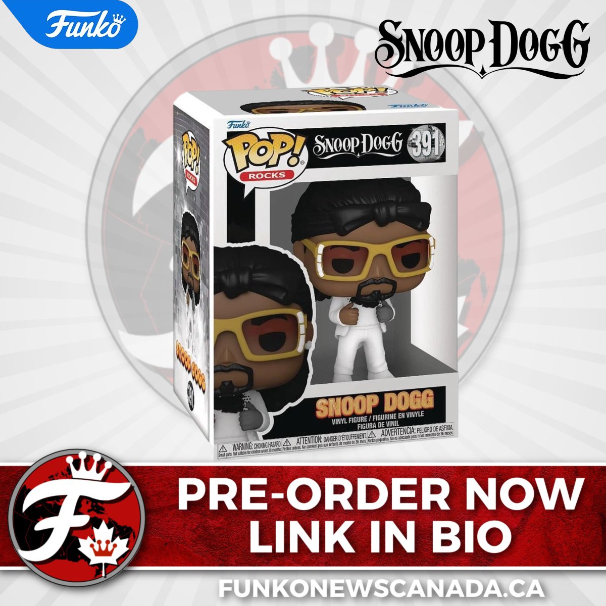 Coming Soon to Your Local Funko Retailer:

Funko Pop! Rocks: Snoop Dogg

Amazon CA:
amzn.to/3UEsYIa

Amazon US:
amzn.to/3y1gaTB

Note: Pictures will update once loaded 
 
#nerdlife #vinylfigures #funkocommunity #funkocollector #toycommunity #collectibles #geeklife