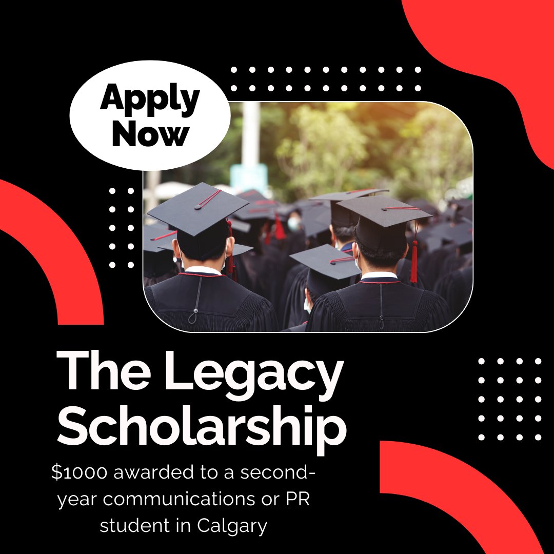 PR students!

Apply for the Legacy Scholarship before June 1 for a chance to receive $1,000 and a complimentary student membership.

Learn more and apply on our website: cprscalgary.com/wp-content/upl…