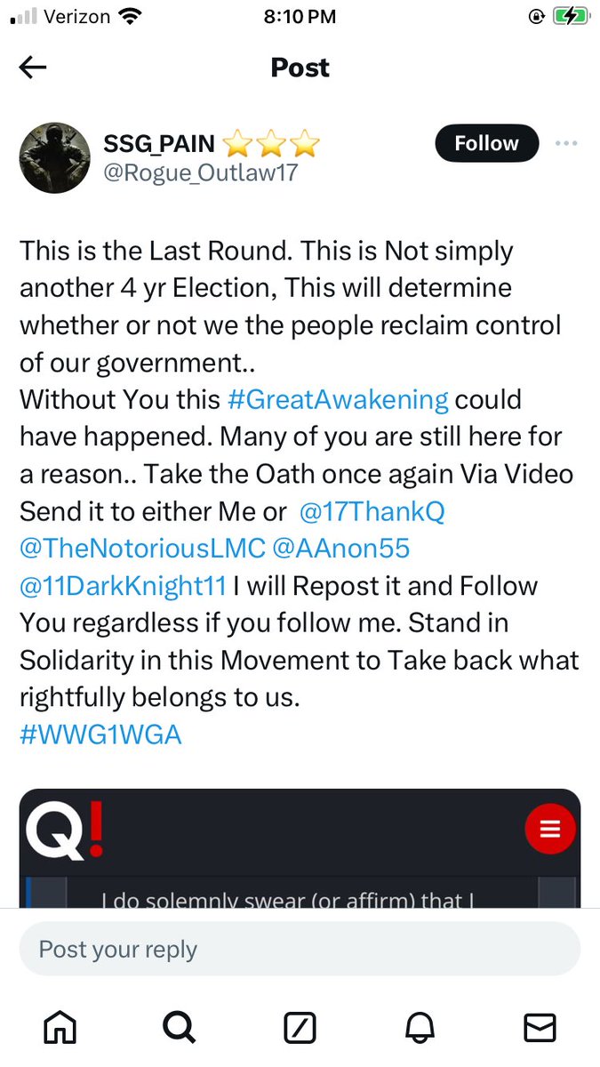 @Rogue_Outlaw17, @17ThankQ, @TheNotoriousLMC, @AAnon55, @11DarkKnight11, @GenFlynn: plz explain how we successfully run “an army of digital soldiers” while simultaneously unmasking ourselves? Why the need to see our faces/know our names? Thx in advance 4 all your answers!