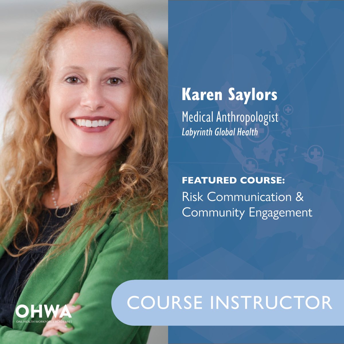 OHWA INSTRUCTOR SPOTLIGHT: Karen Saylors, PhD has worked in the international #OneHealth field for over a decade and has spent many years living in Africa establishing global surveillance networks, working with partners to improve policy on infectious disease detection, response,