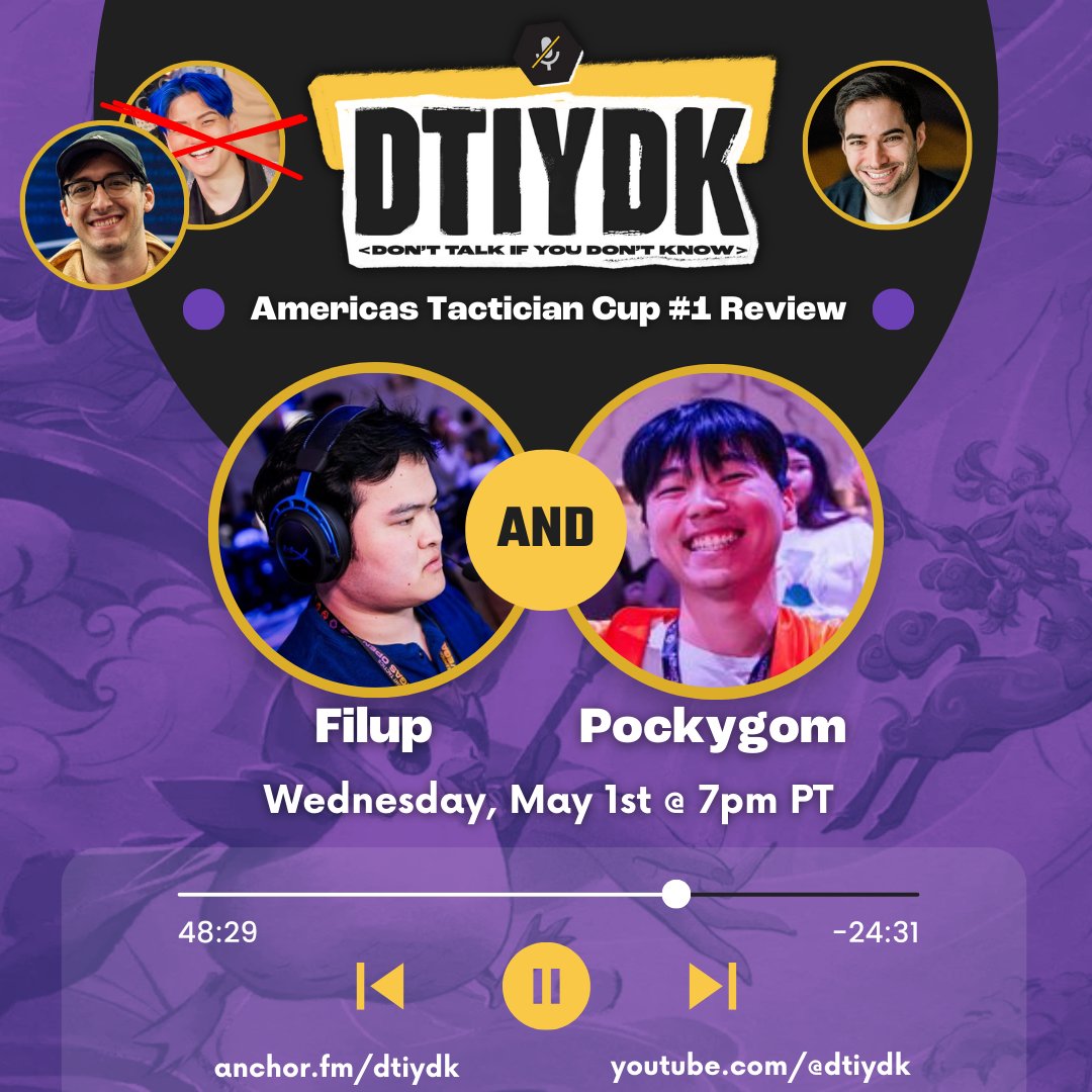 Guest host <a href="/Gangly_/">Nick DePasquale</a> fills in for Frodan as we welcome 
Americas Tactician's Cup I winner <a href="/FilupTFT/">Z10 Filup</a> &amp; fellow final lobby competitor <a href="/pockygom/">pockygom</a> to our first reviewed ep of Set 11! 

Just how much W glaze is in store for these two?

📅Wednesday, May 1st @ 7pm PT 
📺twitch,tv/frodan