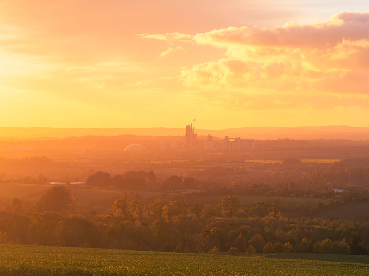 This evening's sunset near Bellewstown, Meath.