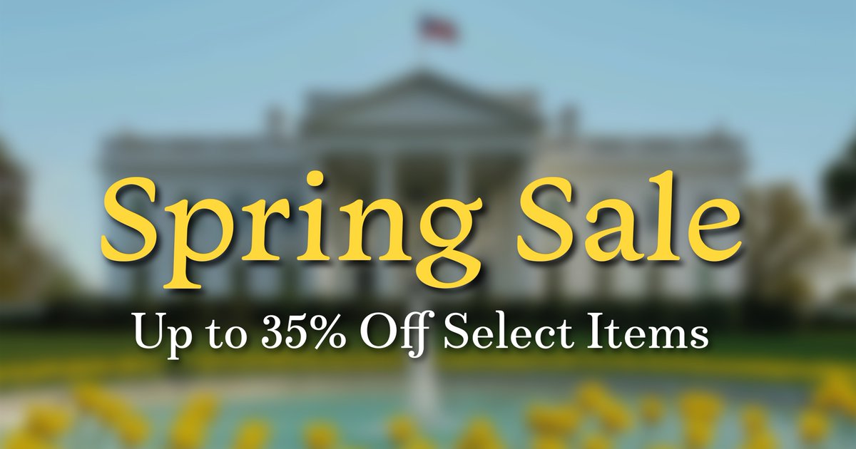 Blossom with savings: Spring sale event ends tonight! 🌷 Get up to 35% off White House history-inspired products from felt ornaments to jewelry to hats and scarves. Order now: shop.whitehousehistory.org/collections/sa…