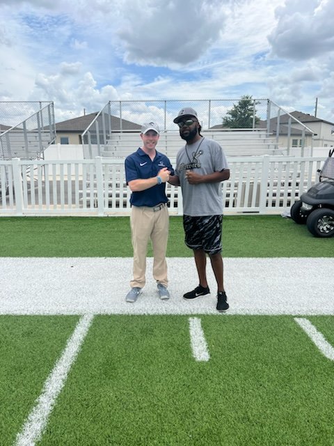 Thank you @CSUFB for stopping by our Spring Pratice today here at Zephyrhills Christian Academy. ⚔️🏈 @AthleticsZca @ZCA_FB4