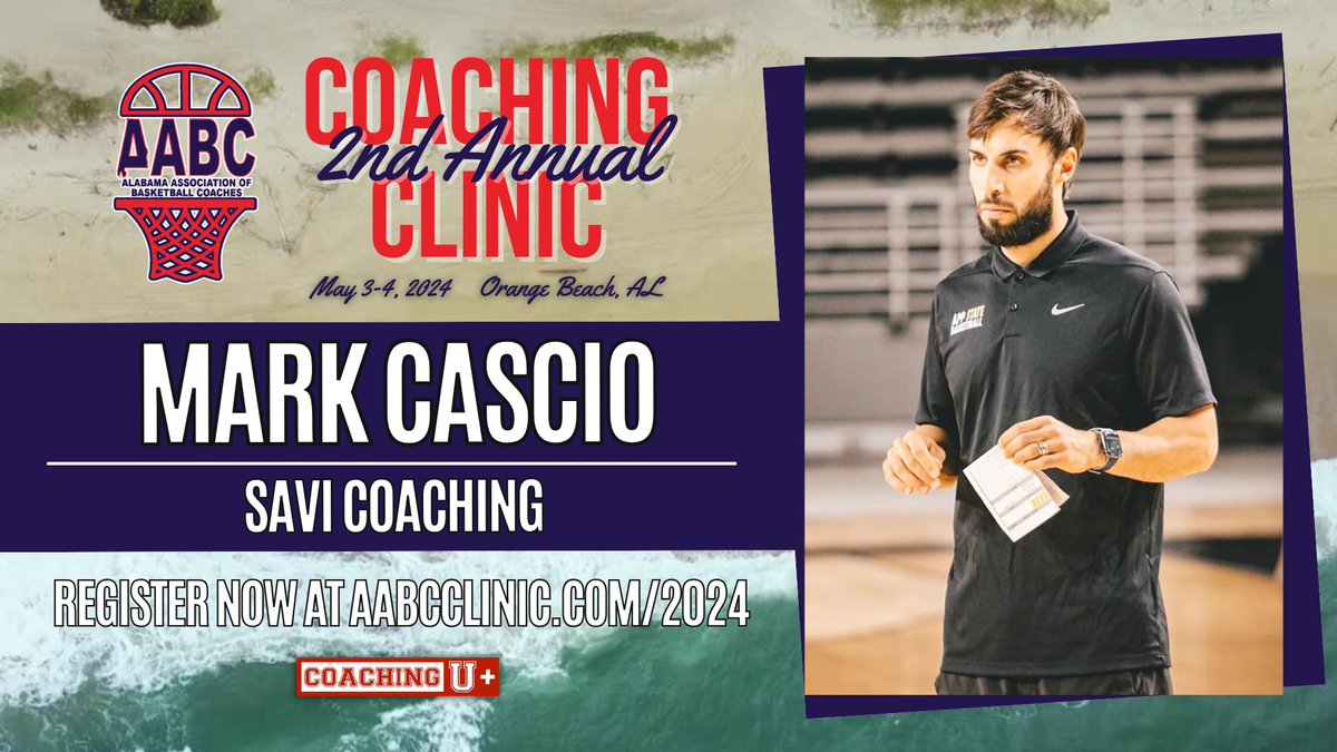 🏀 See @coachcascio of #SAVICoach in action at the 2nd Annual AABC Coaching Clinic at Orange Beach High School Coach Cascio is one of the brightest minds in basketball who is great about sharing his experiences from the D1 & HS levels ⬇️ Register Now... aabcclinic.com/2024
