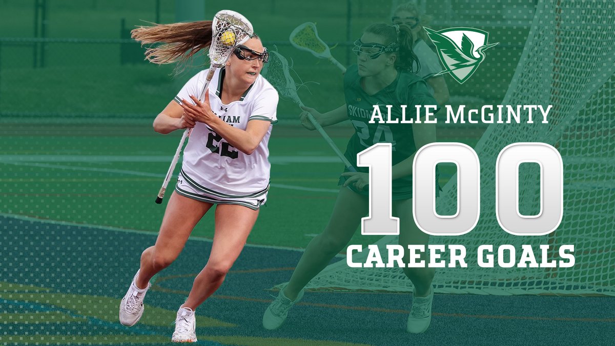 Scoring her fourth goal of the game Allie McGinty reaches 100 goals on her career! Congrats Allie! #HeronPride #d3lax