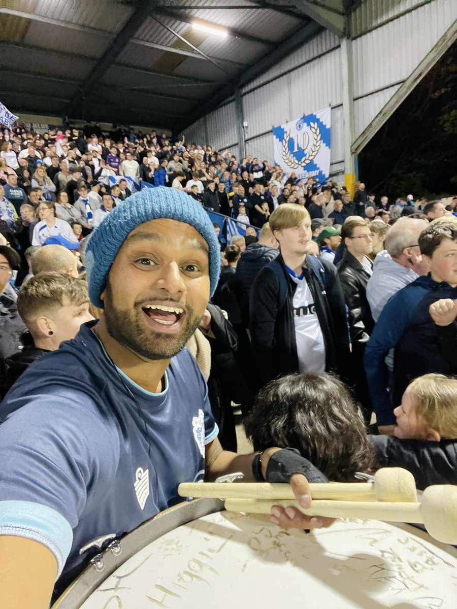 Bury 1-0 Charnock Richard We’re into the play-off final. 4,000 on a Tuesday night in division nine. This is what it means. Love my club. ⚪️💙 #buryfc @buryfcofficial @whitebluearmy 🥁👋🏾