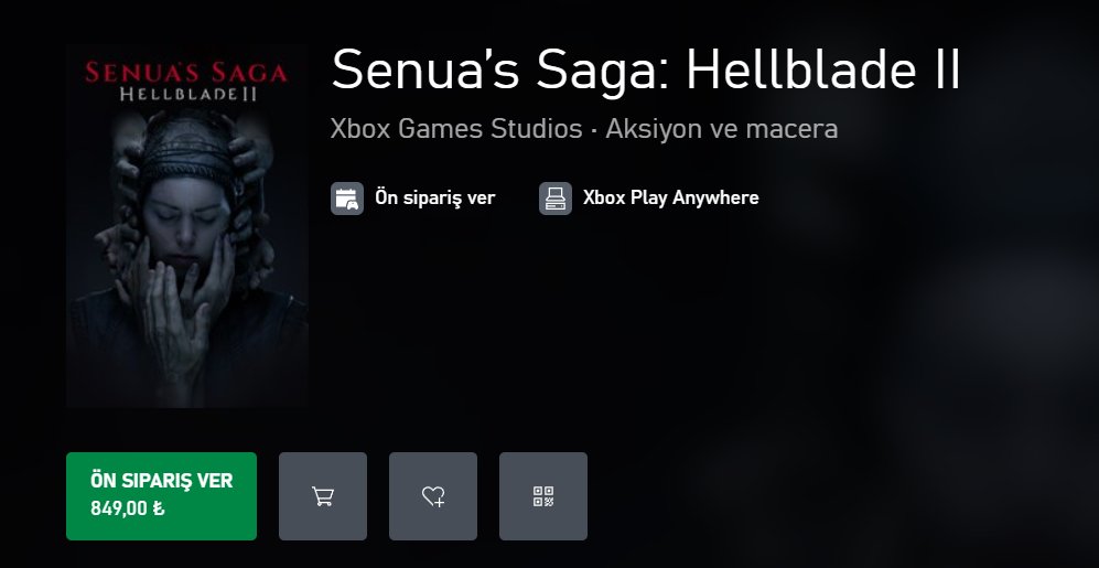 📢Senua's Saga: Hellblade II ön siparişe açıldı -Steam 22.99$ (745₺) -Xbox/PC 849₺