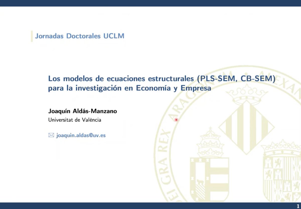 Juan Antonio Mondéjar Jiménez (@ja_mondejar) on Twitter photo Conozco a pocas personas que dominen (tanto y tan bien) la metodología de la investigación en el ámbito de la Economía y Empresa, como el profesor <a href="/joaquin_aldas/">Joaquin Aldas</a>, Catedrático de #Marketing de <a href="/fdeconomiauv/">Facultat d'Economia</a> @uv_eg <a href="/Ivie_news/">Ivie</a>
🙏Gracias por tu Seminario en el #Doctorado EyE, amigo! Conozco a pocas personas que dominen (tanto y tan bien) la metodología de la investigación en el ámbito de la Economía y Empresa, como el profesor <a href="/joaquin_aldas/">Joaquin Aldas</a>, Catedrático de #Marketing de <a href="/fdeconomiauv/">Facultat d'Economia</a> @uv_eg <a href="/Ivie_news/">Ivie</a>
🙏Gracias por tu Seminario en el #Doctorado EyE, amigo!