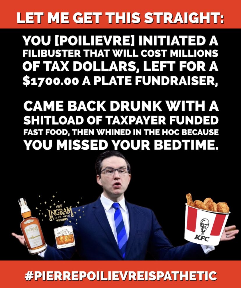 @_llebrun The booze is going to Poilievre’s head. 🍻