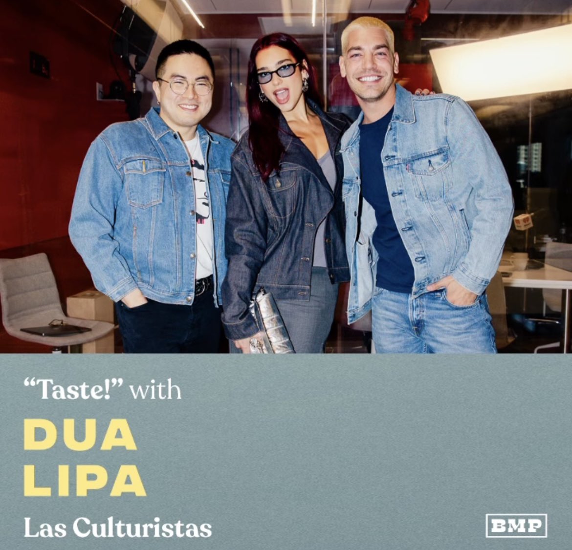 PopCrave's tweet photo. Dua Lipa will appear on the Las Culturistas podcast tomorrow. https://t.co/vkiGflsGJF