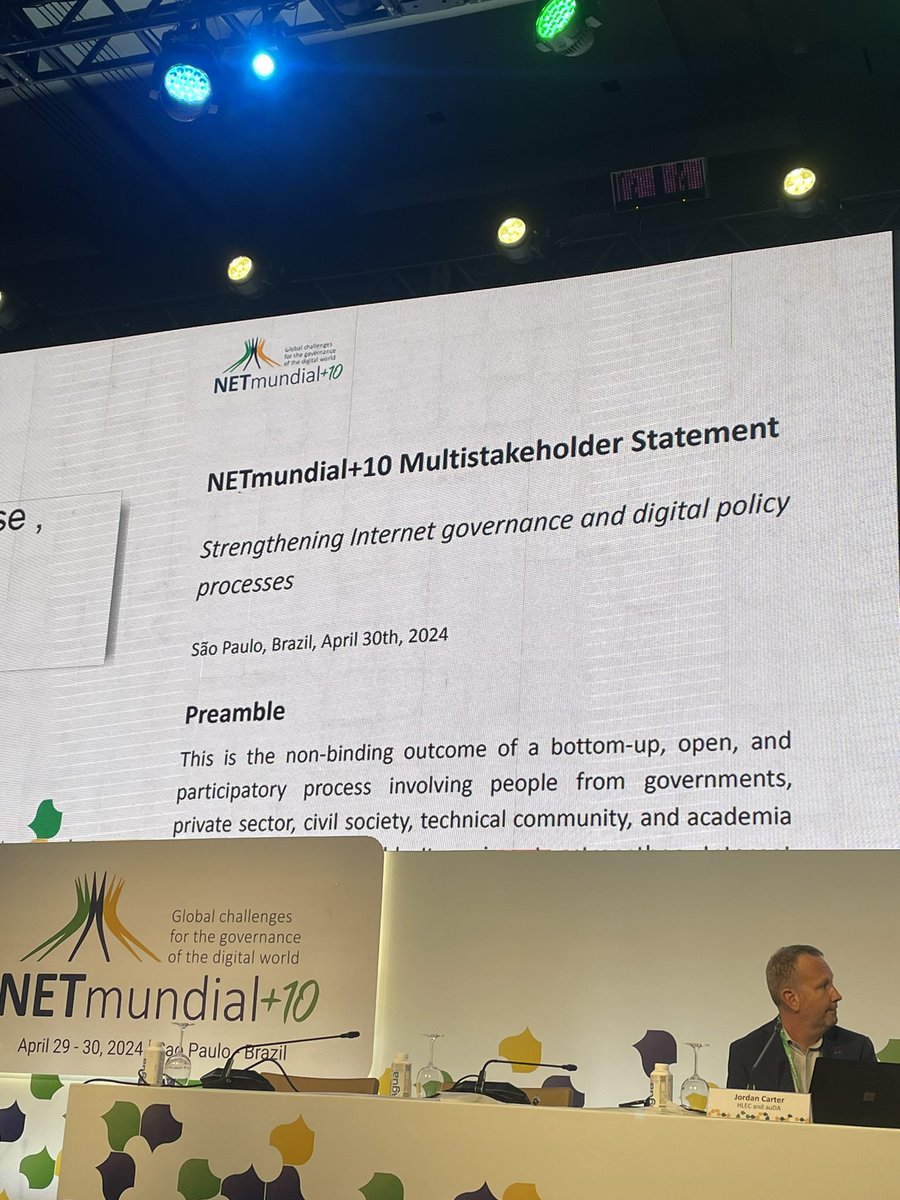 The NetMundial+10 Multistakeholder Statement is done 🍾