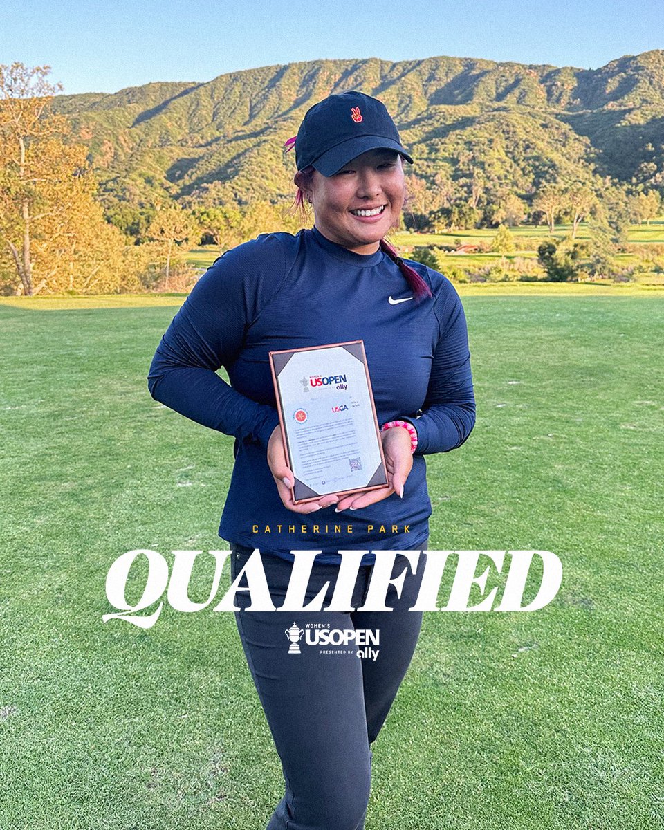 The newest player in the field for the @uswomensopen ‼️ Congrats to Catherine Park on earning your spot after finishing second at the qualifying event at the Soule Park Golf Course in Ojai #FightOn✌️