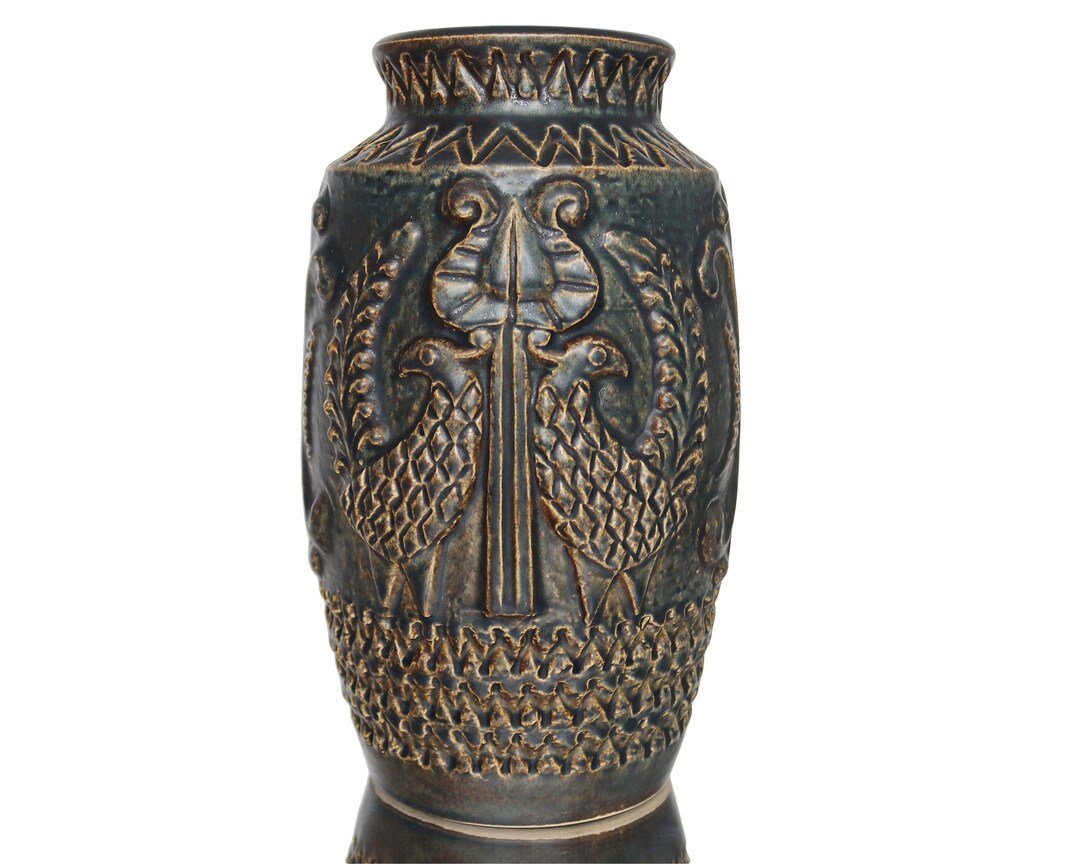 BAY Ceramic Vase in Brown-Green, Model 960-25 by LavaHaus dlvr.it/T6F67P #etsyshop #FestiveEtsyFinds #westgermanpottery