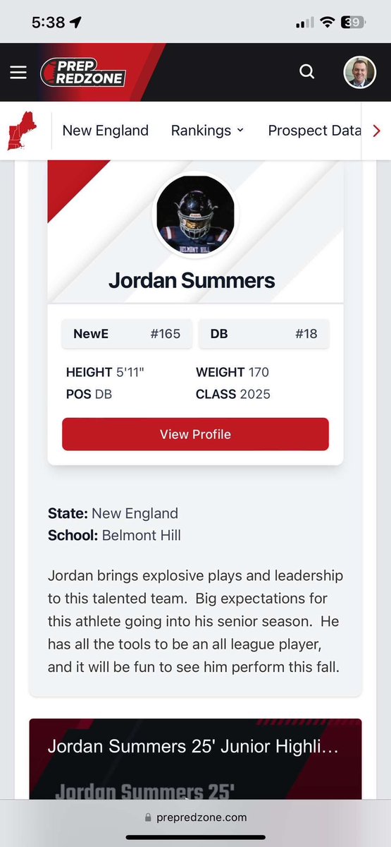 JordanSummersBH's tweet image. Super excited for this upcoming season! @PRZNewEngland @BelmontHillFB @coach_Big_Homie #defytheodds