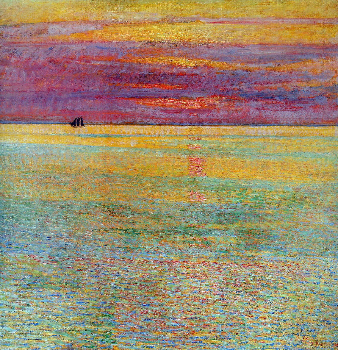 Childe Hassam's Sunset at Sea