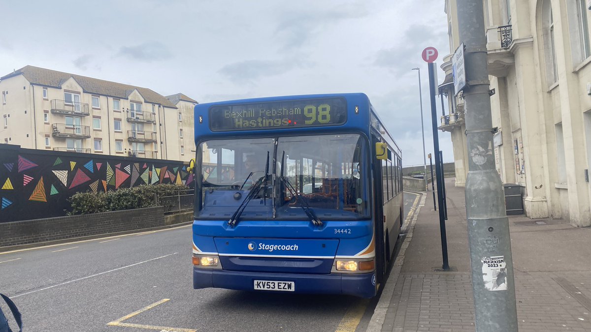 34442 (KV53 EZW) can be seen at Harold Place in Hastings working the very last leg of the 98 to Hastings Station from Eastbourne with <a href="/AlexF745/">Alex Fairweather</a> driving!!!