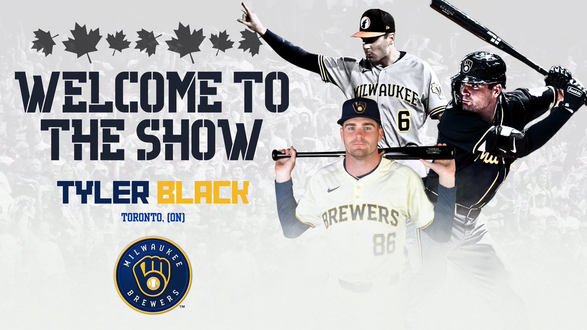 Congrats to Toronto’s Tyler Black (@tylerblack_6 ) on his promotion to the @Brewers ! He is set to become the 15th Canadian to appear in the big leagues in 2024! 🇨🇦⚾️
