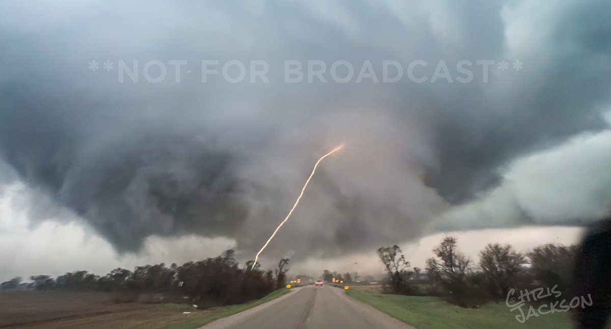 Going through a little bit of video I have from last Friday of the long track Minden - Harlan, Iowa Tornado and came across this frame of CG Lightning coming out of the tornado itself. Wicked. 

Location: Linden Road just south of Defiance, Iowa at 6:22PM CDT. 
(Lat 41.78, Lon…