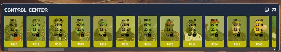 PSA: the OG Max Lock staking option expires tomorrow. If you keep your NBCs staked, they'll continue to earn at the 5x rate. This is the ONLY way to keep the 5x boost. We've added a multiplier display to the UI so you can tell which lock rate each NFT is earning ✊