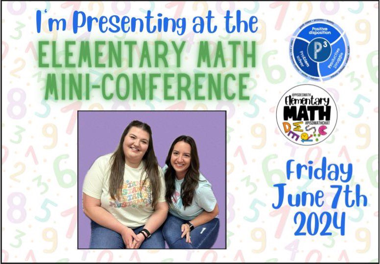 Who’s hasn’t signed up for the awesome math mini-conference this summer?? Come hang out with me and @DBateman322  on 6/7 and let’s talk about data!! tinyurl.com/ESMathPD24!! #pisdmathchat