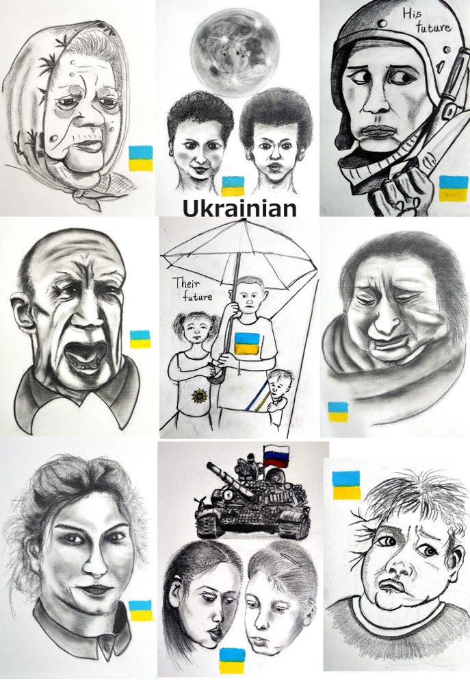 @ukrainiansquad Protect Ukainian.
#PutinIsaWarCriminal #Ukraine 
pencil drawing from Japan.