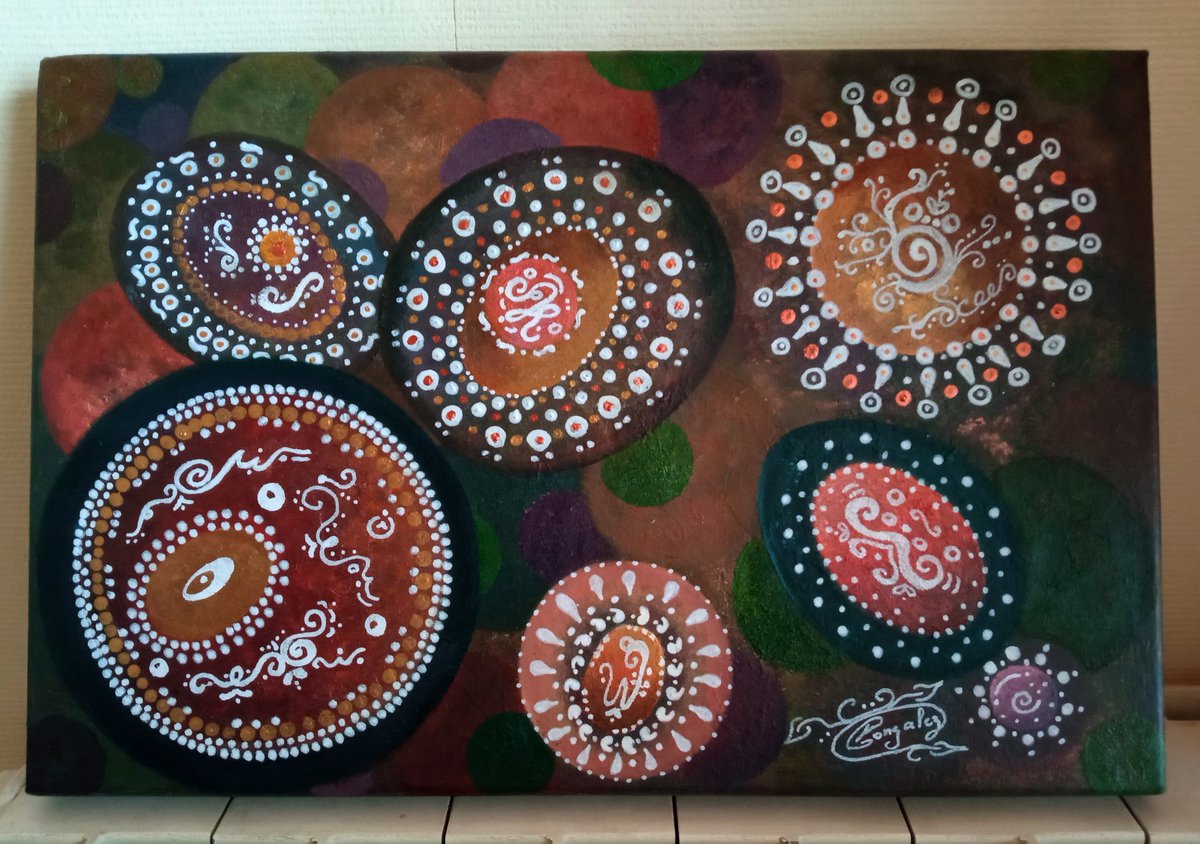Ethnique.
20/30 cm. Peinture acrylique.
#painting #peinture #art #aboriginalart #ethnic #artpainting