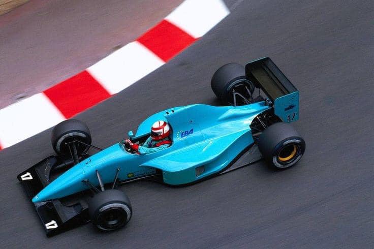 Paul Belmondo y su March CG911B en el GP de Monaco 1992