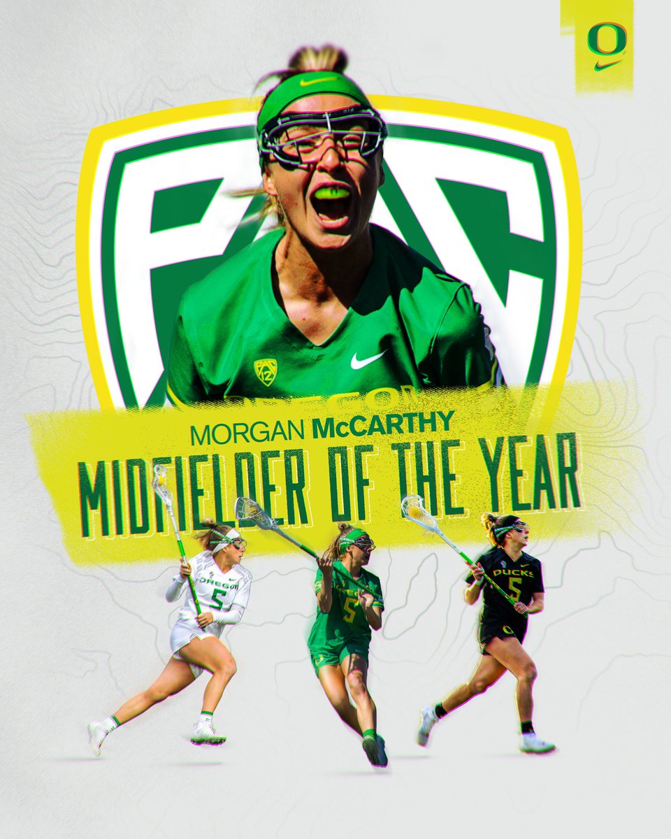 She’s. Like. That. Morgan McCarthy has been named the 2024 Pac-12 Women’s Lacrosse Midfielder of the Year. #GoDucks