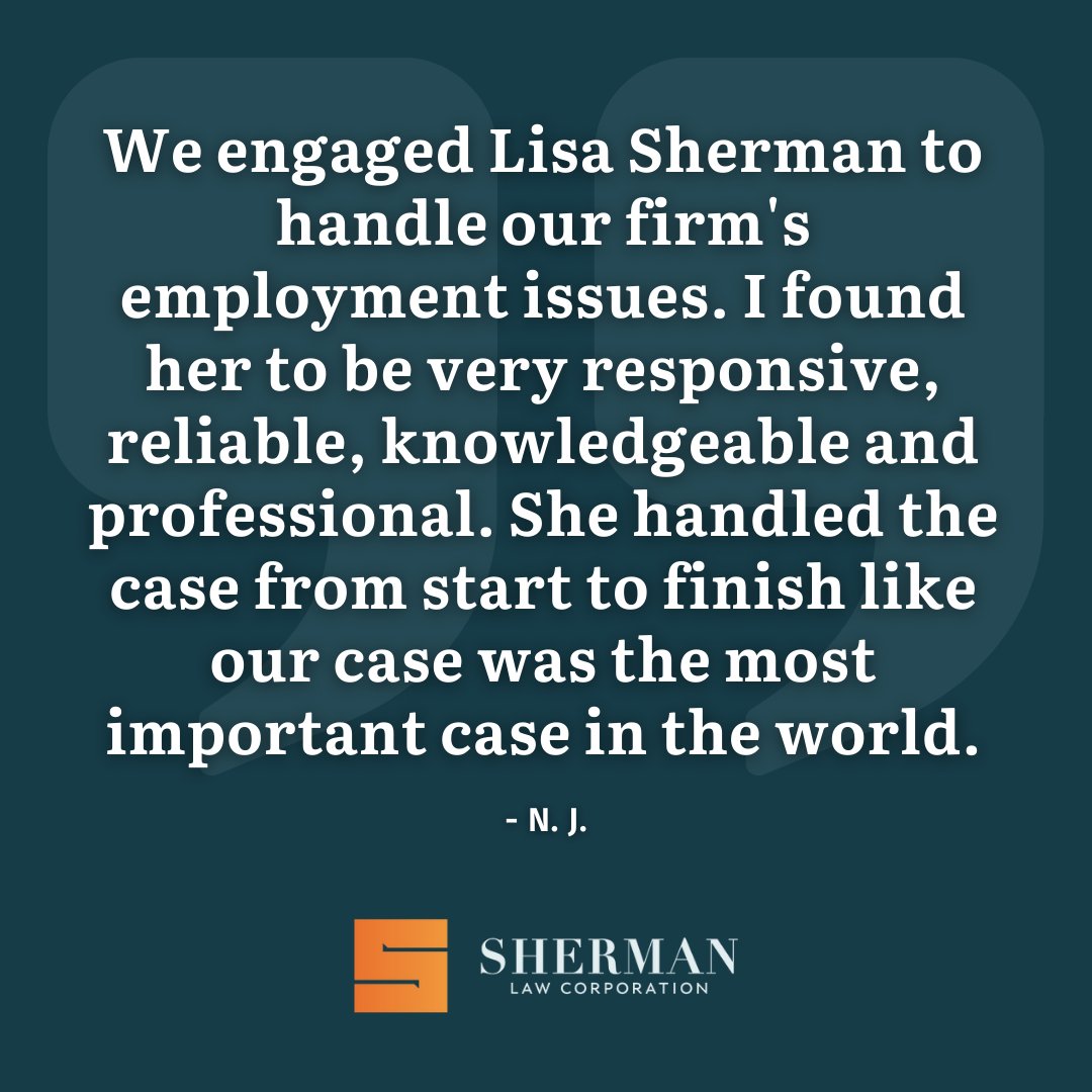 ⭐⭐⭐⭐⭐

#TestimonialTuesday #EmploymentAttorney #BeverlyHillsLawyer #CaliforniaEmploymentAttorney #WomenInBusiness