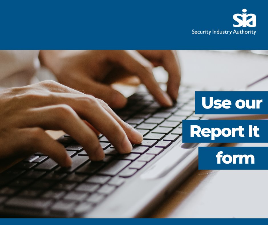 If you see or hear about someone in the private security industry committing a crime or you are concerned, we want to know. Please use our ‘Report a Crime or Concern’ web page on the link below or call Crimestoppers anonymously on 0800 555 111. orlo.uk/9r5UR #SIAInfo