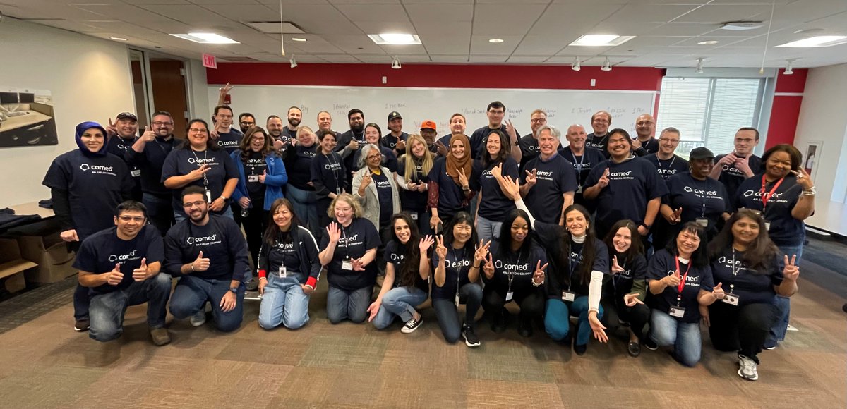 That's a wrap! As #NationalVolunteerMonth draws to a close, we'd like to thank each & every one of our #ComEdVolunteers who participated in activities across northern IL. Whether it was packing bags for @AmericanCancer with Carla Frieh, our VP of transmission & substation, 🧵 1/2