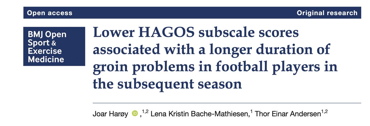 NEW #originalresearch 🔥

How can you identify who's at risk for a groin injury?

Article Link ➡️ bit.ly/4a0j9Zw

#UnderTheSpotlight
#WeAreBOSEM