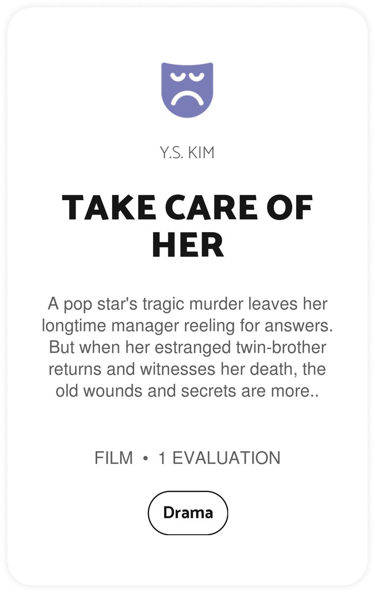 Join blcklst.com, and read material like TAKE CARE OF HER by Y.S. Kim. blcklst.com/scripts/154633 #BlackListWeekendRead @YSKimMika