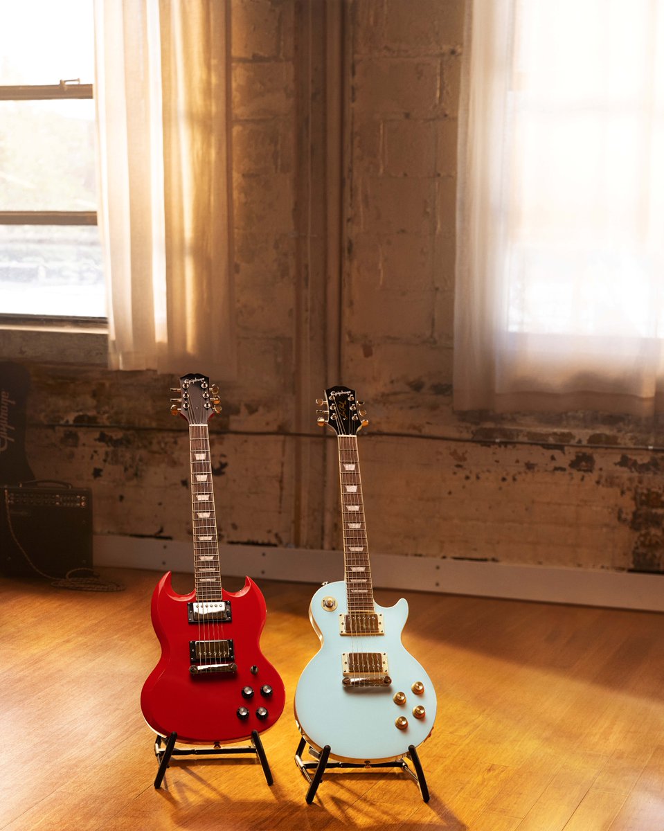 The Power Players Collection offers trimmed-down, fun to play versions of the world-famous Les Paul and SG. What was the first song you learned to play on guitar? Check out the full collection HERE: ow.ly/MmZw50Rntof #epiphone #foreverystage #powerplayers
