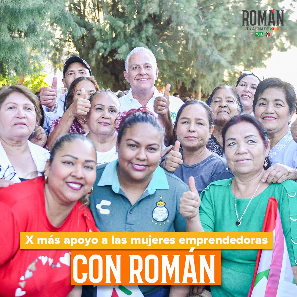 Mi compromiso es con ustedes 🫵🏻. Vamos a seguir apoyando con capacitación, asesoría y financiamiento sus proyectos productivos para fortalecer su desarrollo y consolidación 👩🏻‍💼💼. ¡Tienen todo mi respaldo! #TodosXTorreón 🙌🏻 #RománSeQueda 👊🏻