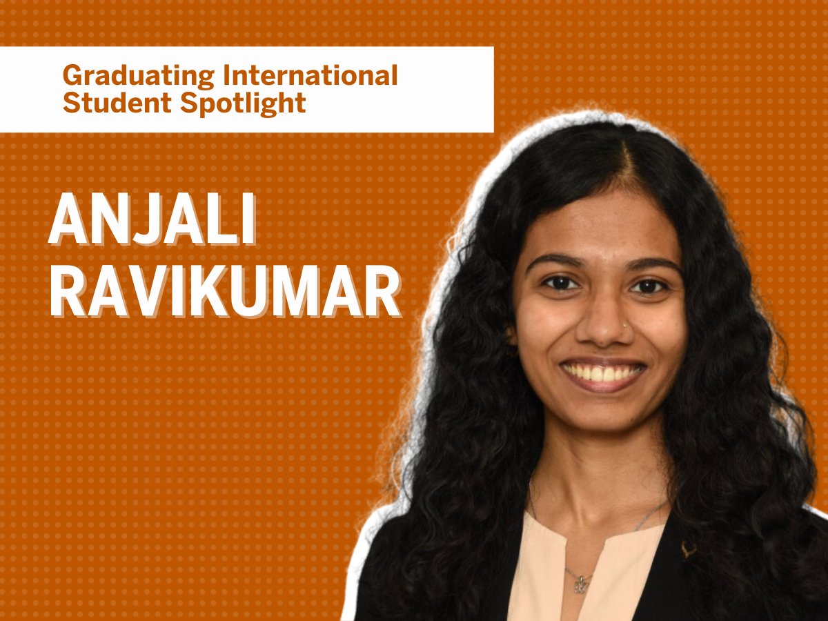 Congratulations to international student Anjali Bathra Ravikumar who is graduating from @UTexasMcCombs with job offers from top companies! 🎓🇮🇳 Read her story: utx.global/4deuMPD. @UTAustin @UTCompSci @TexasScience @txconvergent