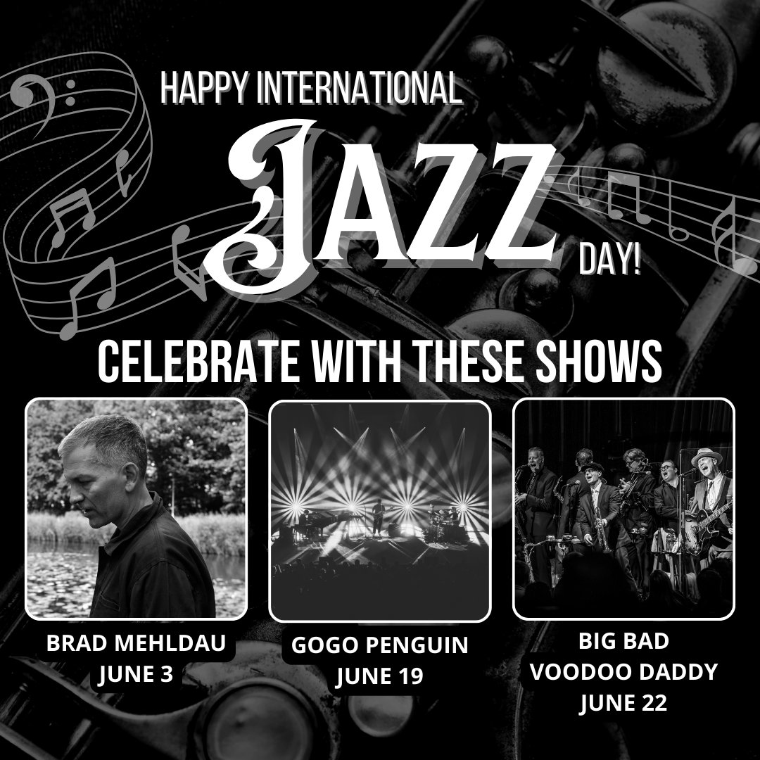 Happy International Jazz Day! 🎶 Celebrate with the following shows at the Boulder Theater: - Brad Mehldau 6/3 - GoGo Penguin 6/19 - Big Bad Voodoo Daddy 6/22 Tickets are available at bouldertheater.com.