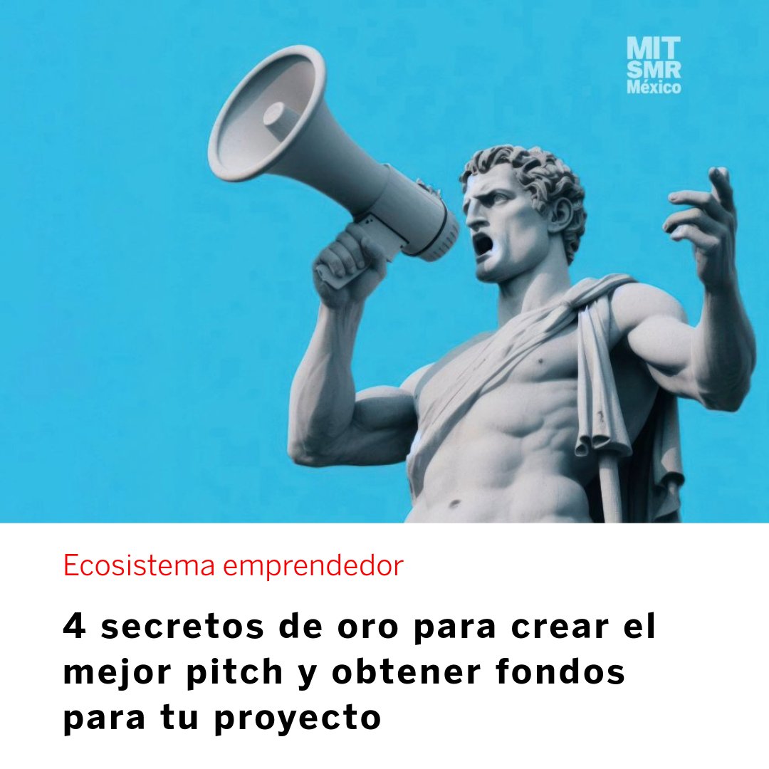 📢 #EcosistemaEmprendedor: Muchas veces, la diferencia entre que un proyecto alcance el cielo o el infierno es simplemente un pitch.

¡Apunta estas recomendaciones para llenar de inversiones tu emprendimiento con esta herramienta! 👇🏼

mitsloanreview.mx/ecosistema-emp…